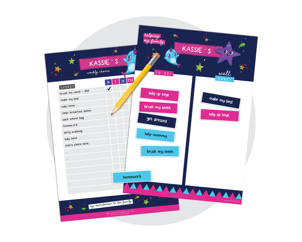 Narwhal Printable Chore Charts