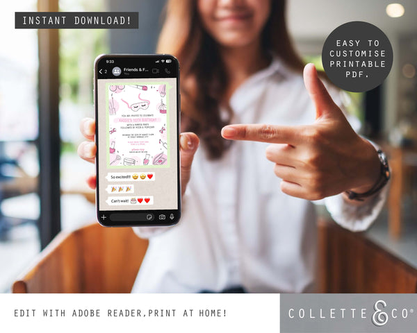Pamper Digital Party Invitation 02
