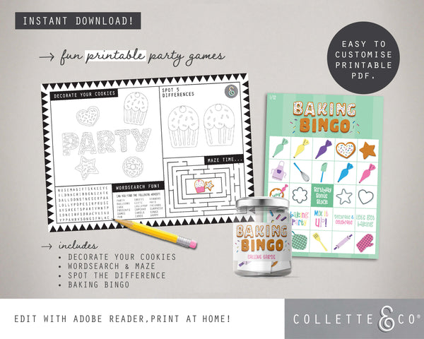 Printable Baking Activities