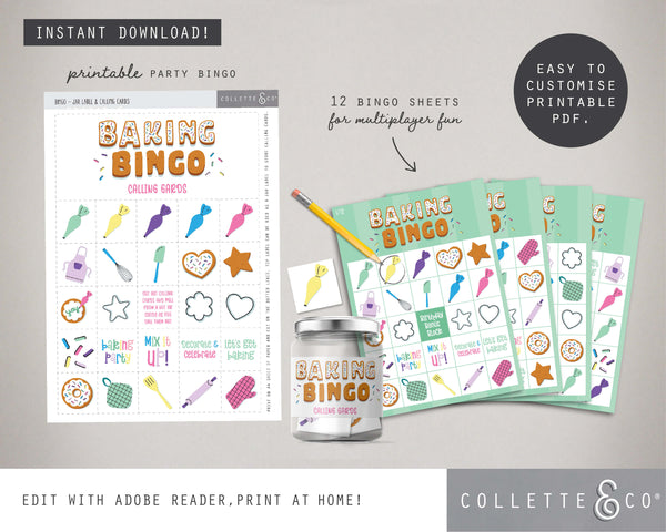 Printable Baking Bingo