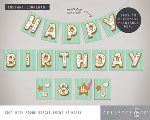 Printable Baking Bunting