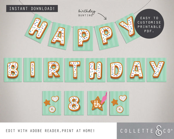 Printable Baking Bunting