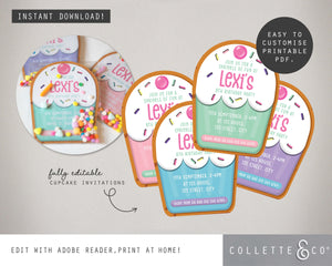 Printable Baking Cupcake Invitation 02