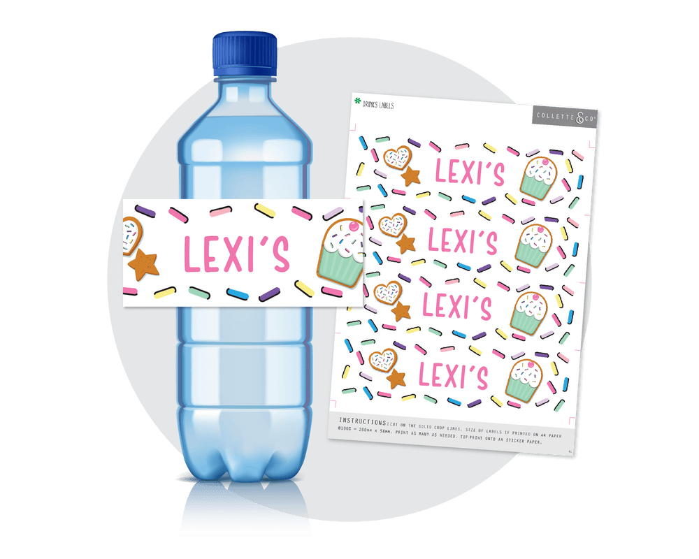 Printable Baking Drinks Label