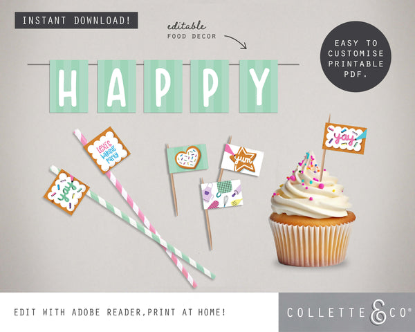 Printable Baking Food Decor