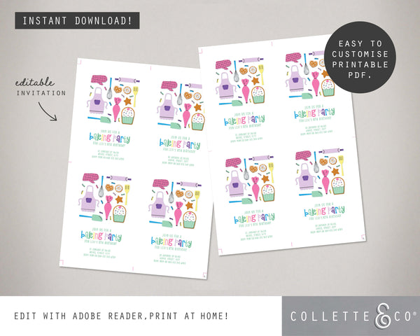 Printable Baking Invitation 03