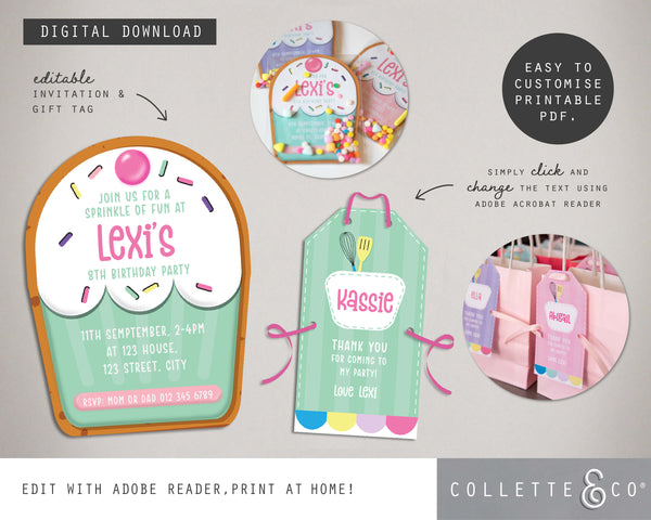 Printable Baking Invitation & Gift Tag