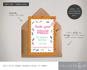 Printable Baking Thank You Card 03