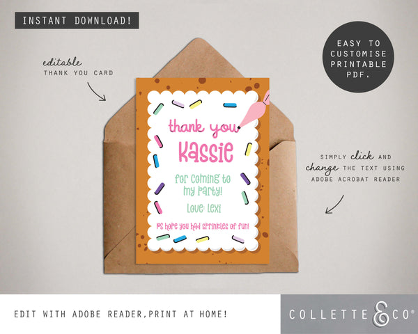 Printable Baking Thank You Card 03
