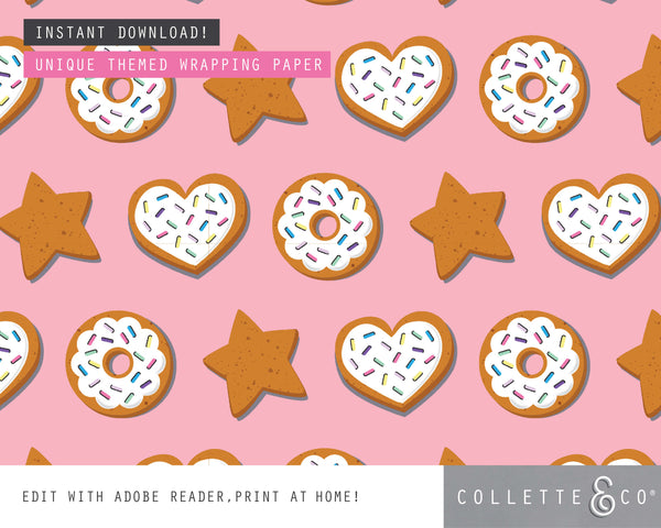 Printable Baking Wrapping Paper 03
