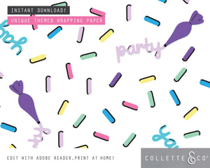 Printable Baking Wrapping Paper 05