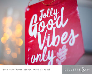 Printable Christmas Banner Flags