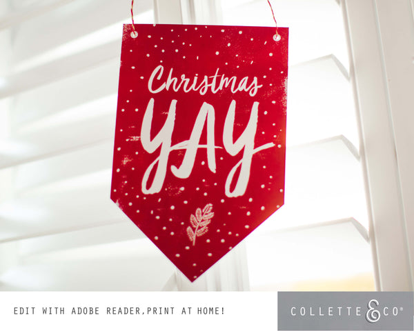 Printable Christmas Banner Flags 02