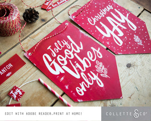 Printable Christmas Banner Flags 03