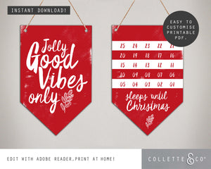 Printable Christmas Banner Flags 05