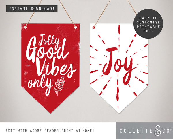 Printable Christmas Banner Flags 06