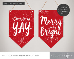 Printable Christmas Banner Flags 07