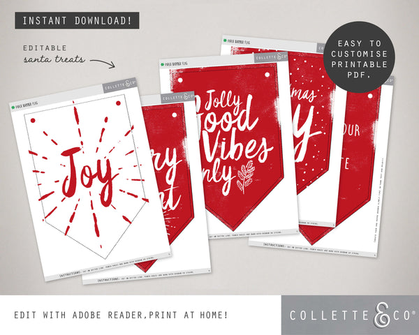 Printable Christmas Banner Flags 08