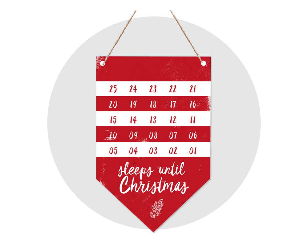 Printable Christmas Countdown Flag