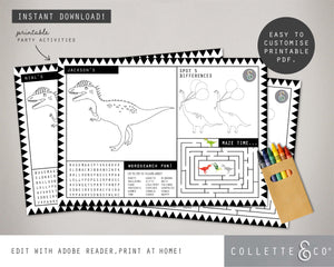 Printable Dinosaur Activity Sheets 02