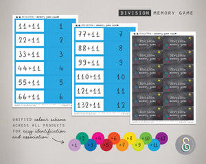 Printable Division Memory Game 08