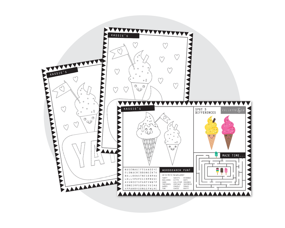Printable Ice Cream Activities