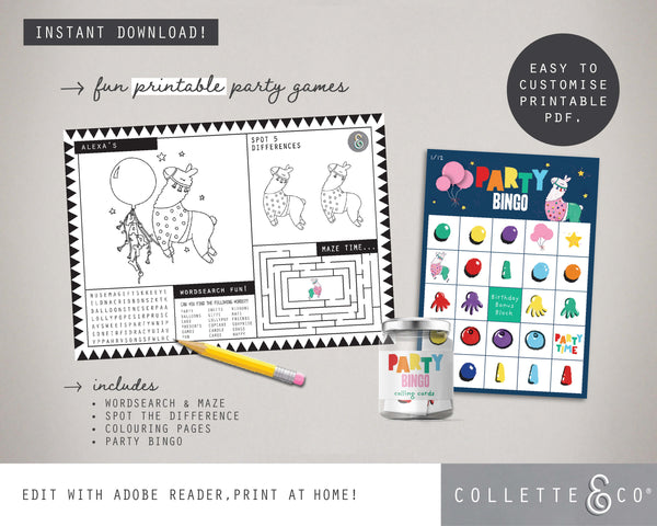 Printable Llama Activities