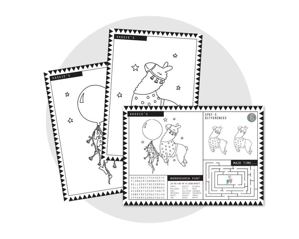 Printable Llama Activity Sheets