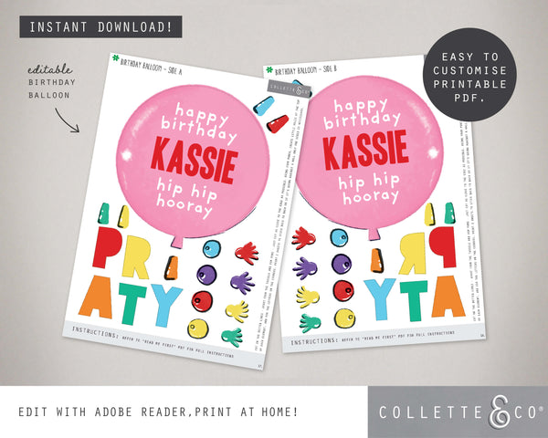 Printable Llama Balloon 03