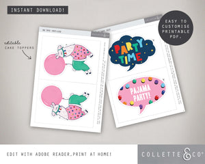 Printable Llama Cake Topper