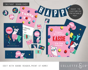 Printable Llama Party Bundle