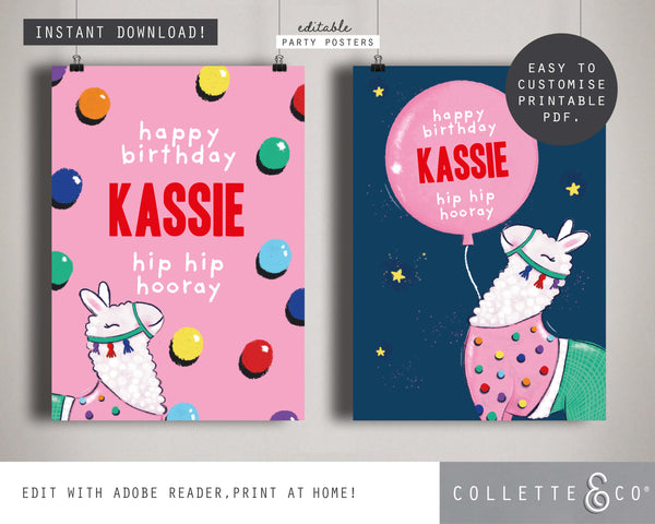 Printable Llama Poster 03