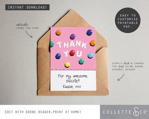 Printable Llama Thank You Card
