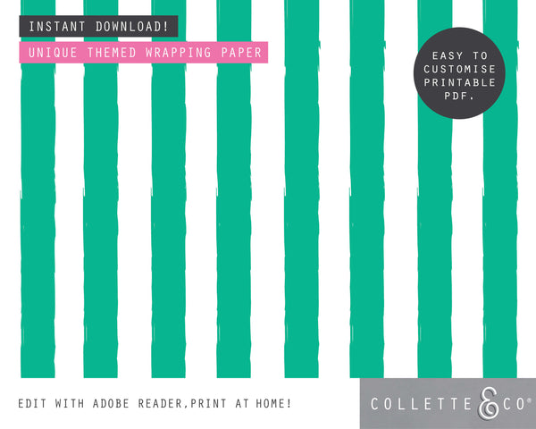 Printable Llama Wrapping Paper 03