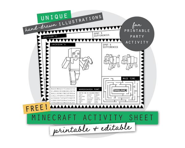 Minecraft Pattren Activity.pdf FREE Minecraft Party Printable Activities