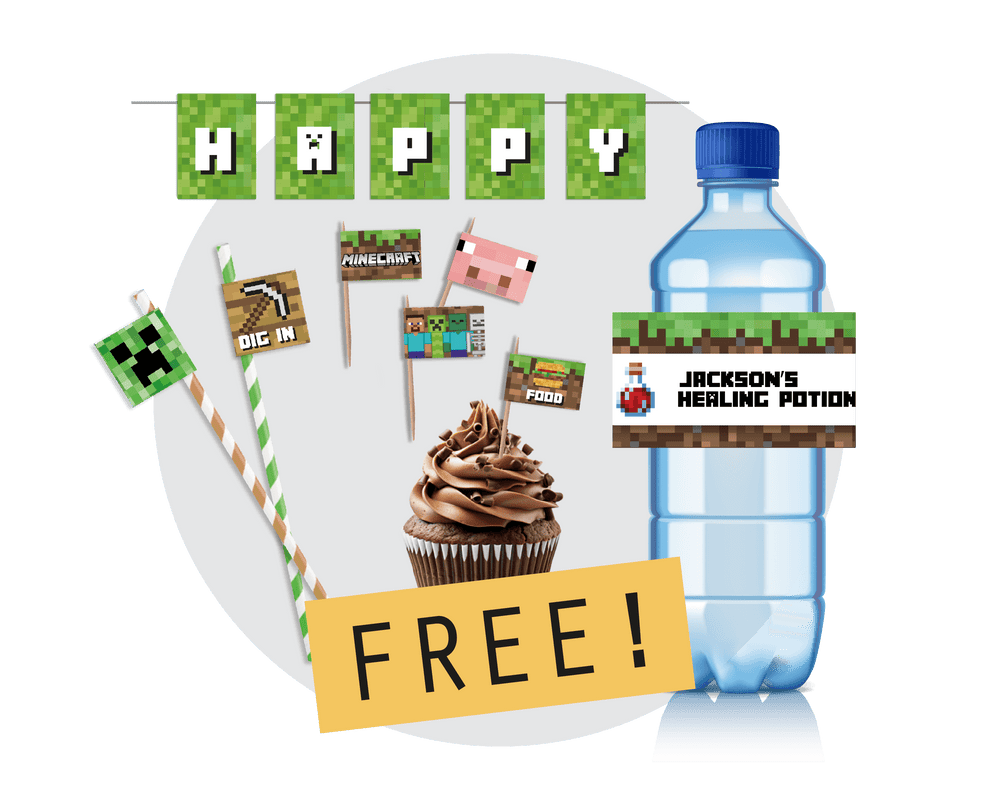 Printable Minecraft Food Decor