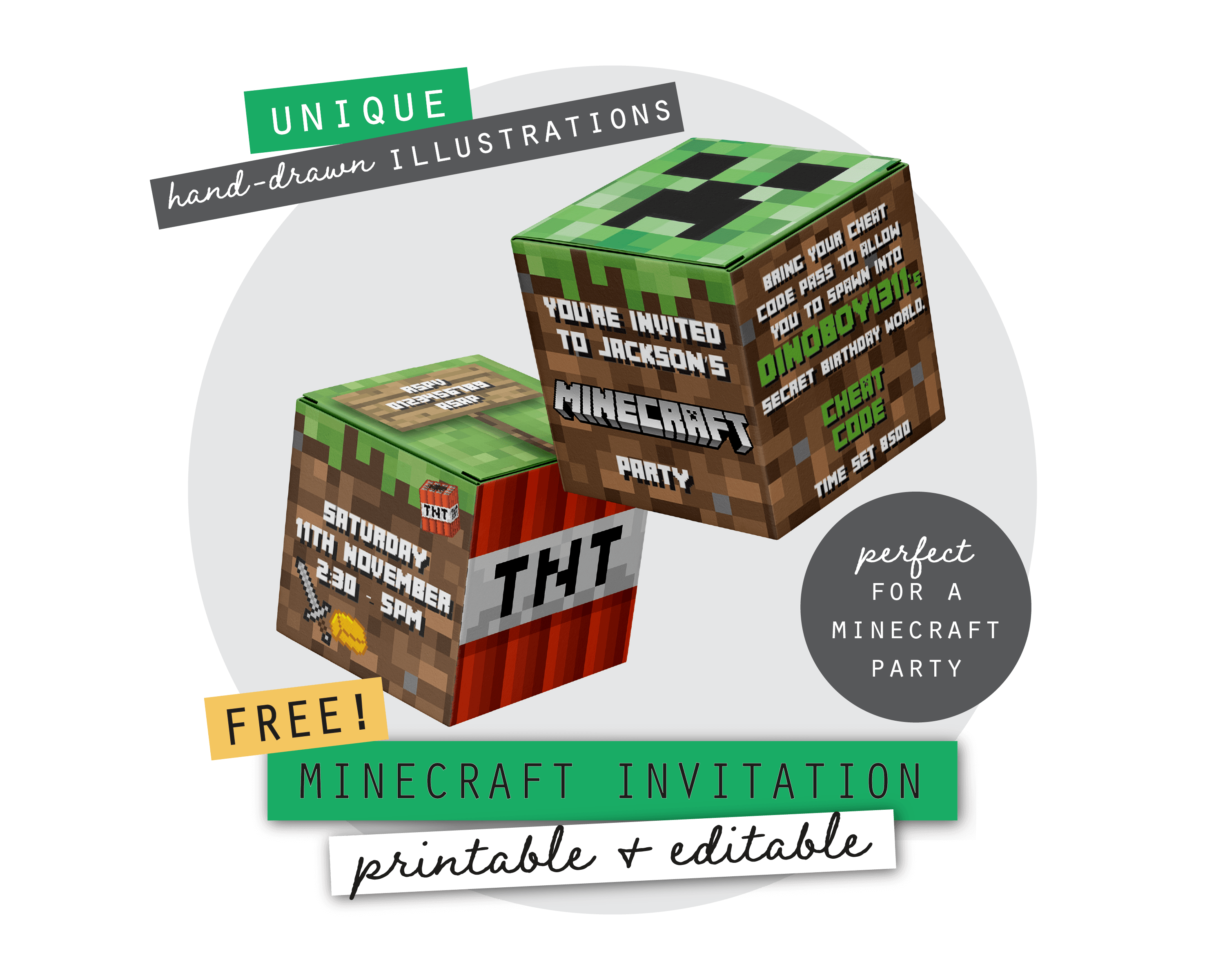 Minecraft Cube Printables