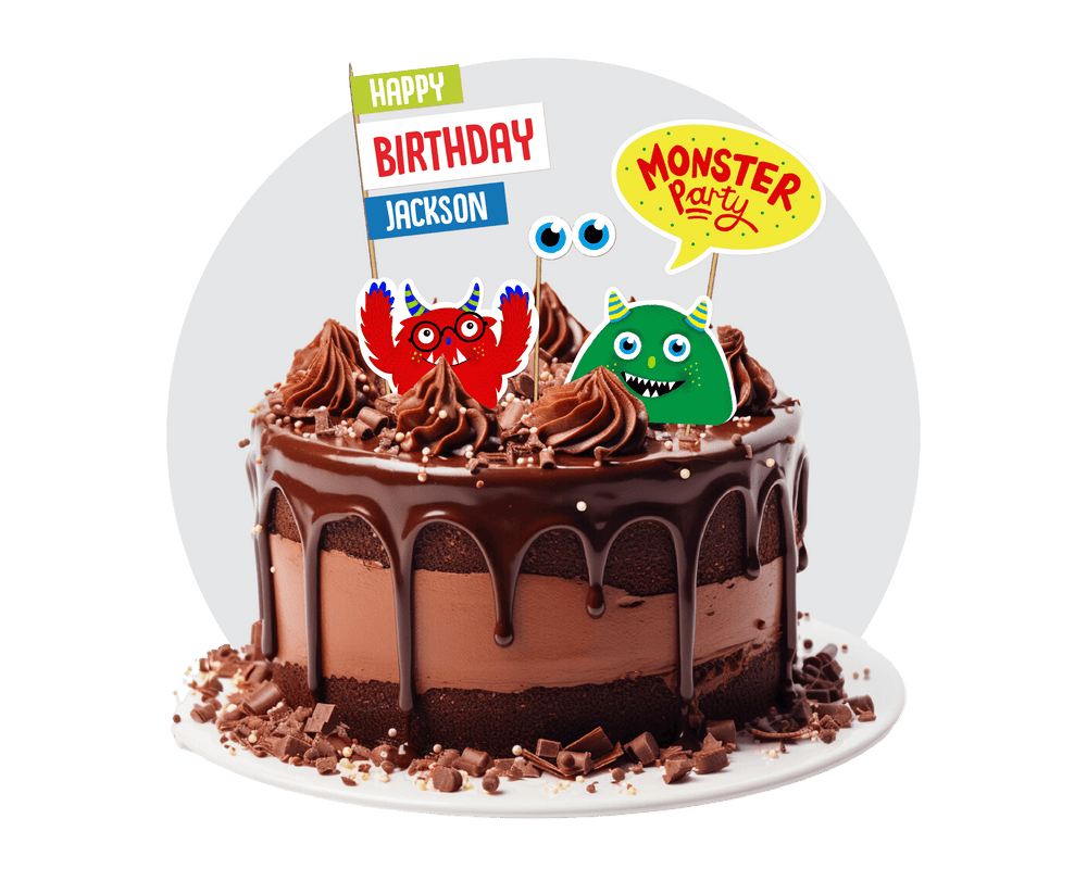 Printable Monster Cake Topper
