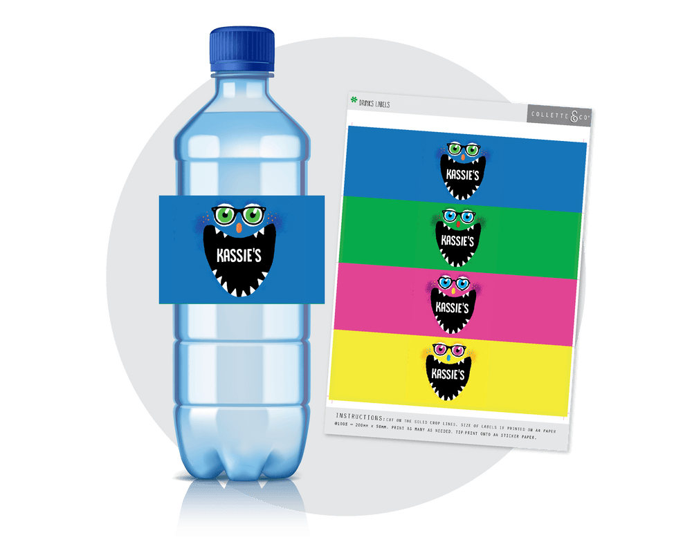 Printable Monster Drinks Label