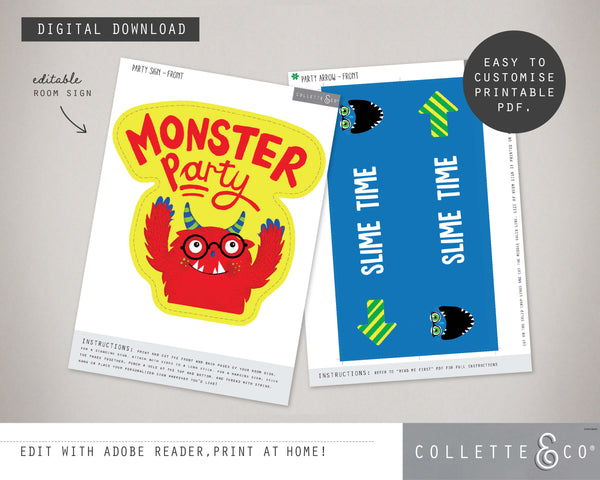 Printable Monster Room Sign 02