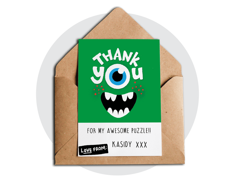 Printable Monster Thank You Card