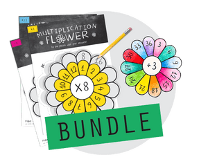 Printable Multiplication and Division Flowers Bundle
