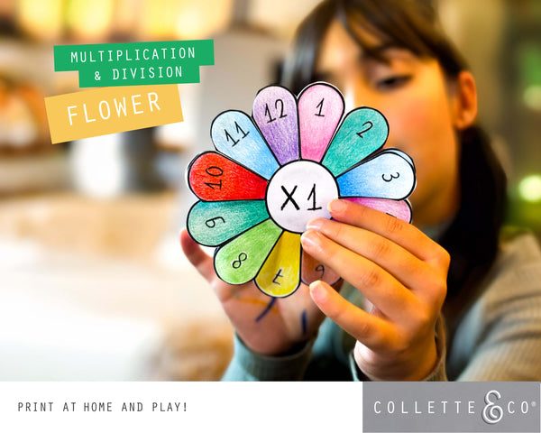 Printable Multiplication and Division Flowers Bundle 10