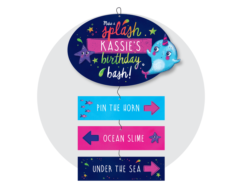 Printable Narwhal Room Sign