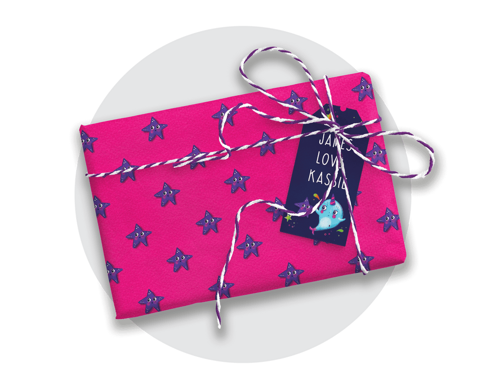 Printable Narwhal Wrapping Paper & Gift Tag