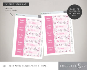 Printable Pamper Address Label 02
