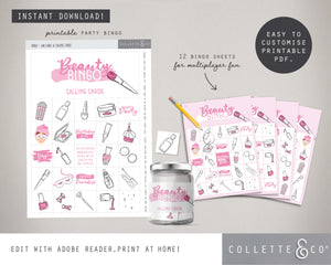Printable Pamper Bingo