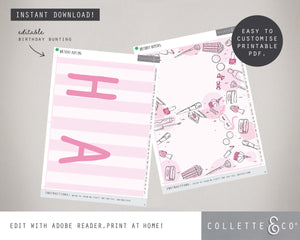 Printable Pamper Bunting 03