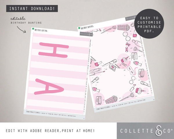 Printable Pamper Bunting 03