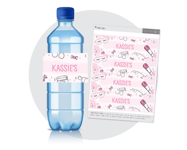 Printable Pamper Drinks Label